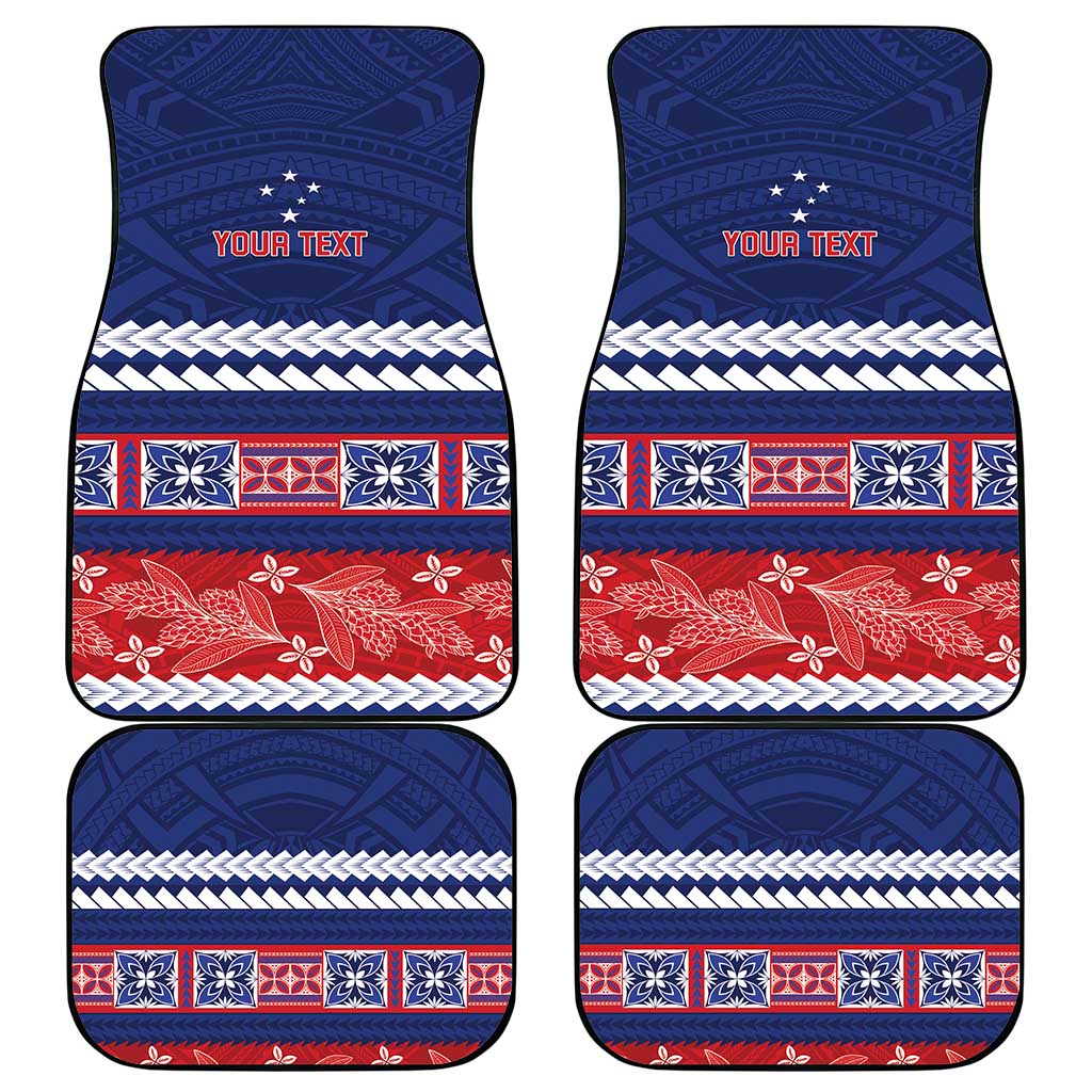 Personalised FAST Samoa Siapo Car Mats Teuila Flowers Samoan Pattern LT14 - Polynesian Pride