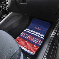 Personalised FAST Samoa Siapo Car Mats Teuila Flowers Samoan Pattern LT14 - Polynesian Pride