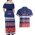 Personalised FAST Samoa Siapo Couples Matching Off Shoulder Maxi Dress and Hawaiian Shirt Teuila Flowers Samoan Pattern - Polynesian Pride
