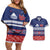 Personalised FAST Samoa Siapo Couples Matching Off Shoulder Short Dress and Hawaiian Shirt Teuila Flowers Samoan Pattern - Polynesian Pride