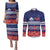 Personalised FAST Samoa Siapo Couples Matching Puletasi and Long Sleeve Button Shirt Teuila Flowers Samoan Pattern - Polynesian Pride