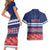 Personalised FAST Samoa Siapo Couples Matching Short Sleeve Bodycon Dress and Hawaiian Shirt Teuila Flowers Samoan Pattern - Polynesian Pride