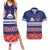 Personalised FAST Samoa Siapo Couples Matching Summer Maxi Dress and Hawaiian Shirt Teuila Flowers Samoan Pattern - Polynesian Pride