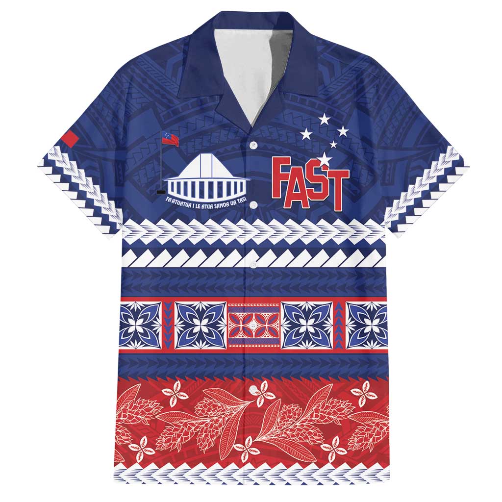 Personalised FAST Samoa Siapo Family Matching Puletasi and Hawaiian Shirt Teuila Flowers Samoan Pattern - Polynesian Pride