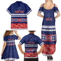 Personalised FAST Samoa Siapo Family Matching Summer Maxi Dress and Hawaiian Shirt Teuila Flowers Samoan Pattern - Polynesian Pride