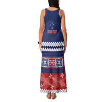 Personalised FAST Samoa Siapo Family Matching Tank Maxi Dress and Hawaiian Shirt Teuila Flowers Samoan Pattern - Polynesian Pride