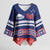 Personalised FAST Samoa Siapo Kimono Sleeve Blouse Teuila Flowers Samoan Pattern - Polynesian Pride