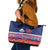 Personalised FAST Samoa Siapo Leather Tote Bag Teuila Flowers Samoan Pattern - Polynesian Pride