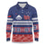 Personalised FAST Samoa Siapo Long Sleeve Polo Shirt Teuila Flowers Samoan Pattern - Polynesian Pride