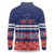 Personalised FAST Samoa Siapo Long Sleeve Polo Shirt Teuila Flowers Samoan Pattern - Polynesian Pride