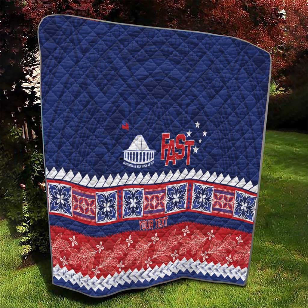 Personalised FAST Samoa Siapo Quilt Teuila Flowers Samoan Pattern - Polynesian Pride