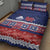 Personalised FAST Samoa Siapo Quilt Bed Set Teuila Flowers Samoan Pattern - Polynesian Pride