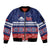 Personalised FAST Samoa Siapo Sleeve Zip Bomber Jacket Teuila Flowers Samoan Pattern - Polynesian Pride
