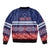 Personalised FAST Samoa Siapo Sleeve Zip Bomber Jacket Teuila Flowers Samoan Pattern - Polynesian Pride