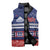 Personalised FAST Samoa Siapo Sleeveless Puffer Jacket Teuila Flowers Samoan Pattern - Polynesian Pride