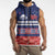 Personalised FAST Samoa Siapo Sleeveless Zip Hoodie Teuila Flowers Samoan Pattern - Polynesian Pride