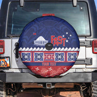 Personalised FAST Samoa Siapo Spare Tire Cover Teuila Flowers Samoan Pattern - Polynesian Pride