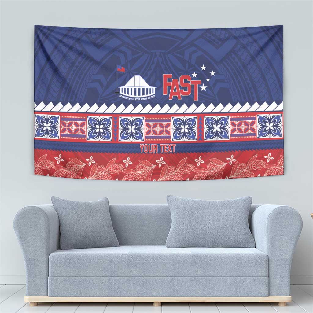 Personalised FAST Samoa Siapo Tapestry Teuila Flowers Samoan Pattern - Polynesian Pride