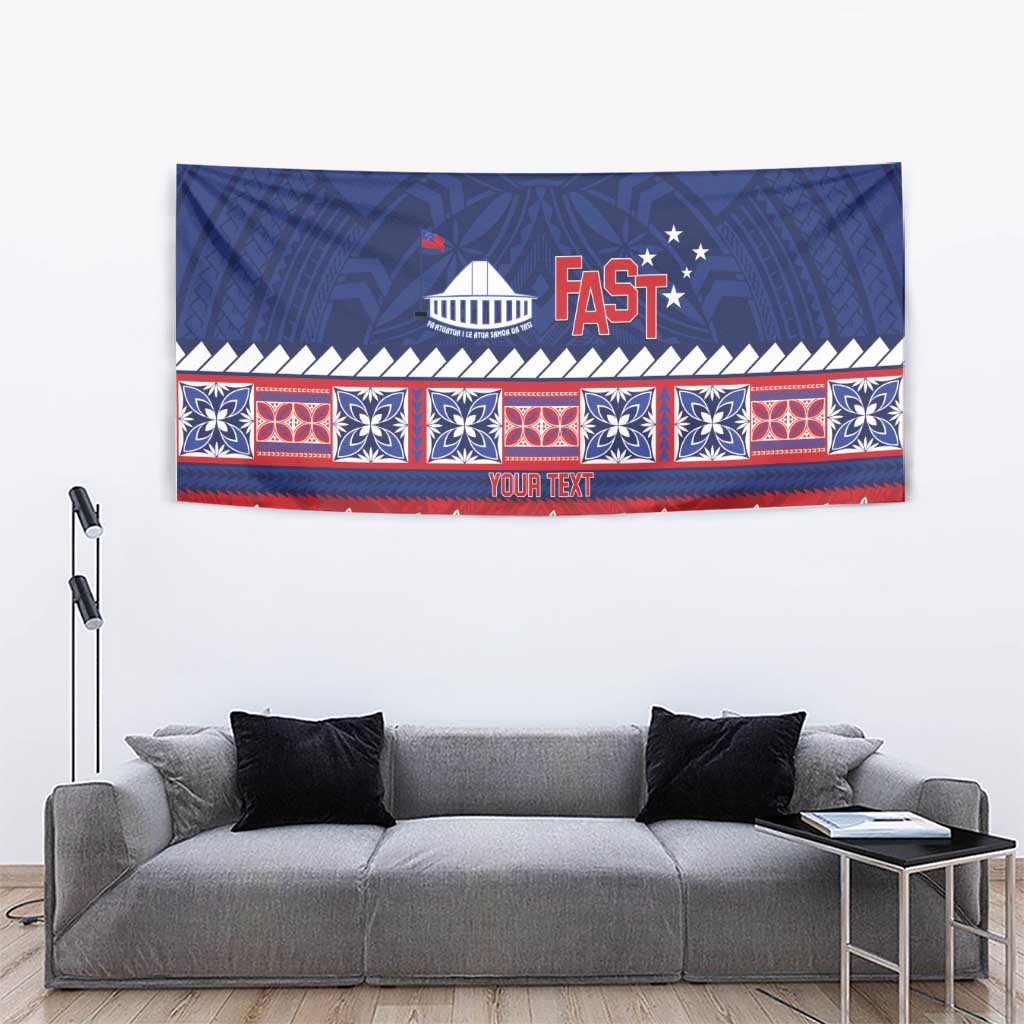 Personalised FAST Samoa Siapo Tapestry Teuila Flowers Samoan Pattern - Polynesian Pride