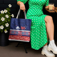 Personalised FAST Samoa Siapo Tote Bag Teuila Flowers Samoan Pattern - Polynesian Pride