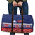 Personalised FAST Samoa Siapo Travel Bag Teuila Flowers Samoan Pattern - Polynesian Pride