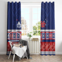Personalised FAST Samoa Siapo Window Curtain Teuila Flowers Samoan Pattern - Polynesian Pride