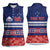 Personalised FAST Samoa Siapo Women Sleeveless Polo Shirt Teuila Flowers Samoan Pattern - Polynesian Pride