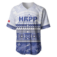 Personalised HRPP Samoa Siapo Baseball Jersey Teuila Flowers Samoan Pattern - Polynesian Pride