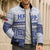 Personalised HRPP Samoa Siapo Bomber Puffer Jacket Teuila Flowers Samoan Pattern - Polynesian Pride