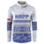 Personalised HRPP Samoa Siapo Button Sweatshirt Teuila Flowers Samoan Pattern - Polynesian Pride