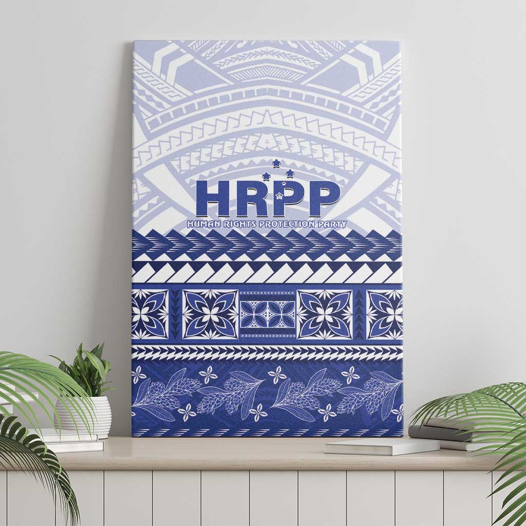 HRPP Samoa Siapo Canvas Wall Art Teuila Flowers Samoan Pattern - Polynesian Pride