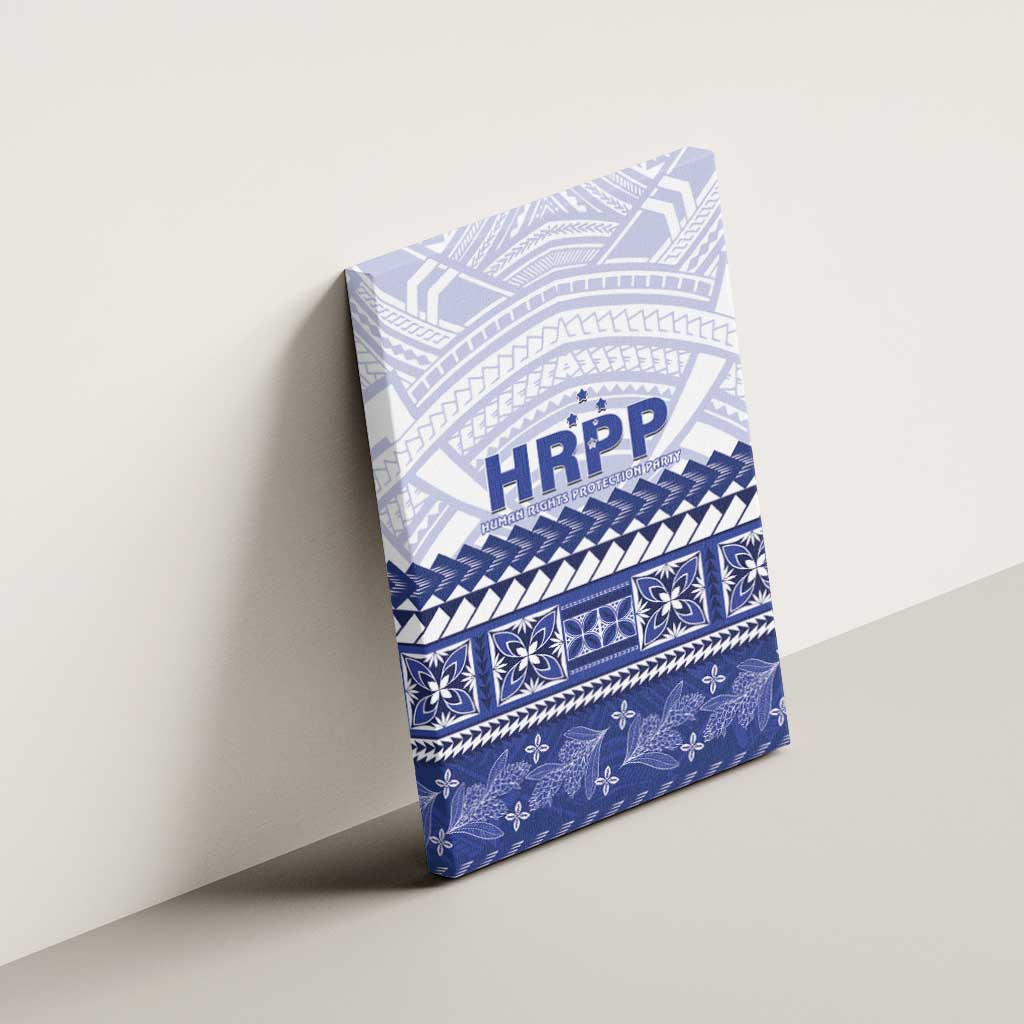 HRPP Samoa Siapo Canvas Wall Art Teuila Flowers Samoan Pattern - Polynesian Pride