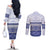 Personalised HRPP Samoa Siapo Couples Matching Off The Shoulder Long Sleeve Dress and Long Sleeve Button Shirt Teuila Flowers Samoan Pattern - Polynesian Pride