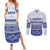 Personalised HRPP Samoa Siapo Couples Matching Summer Maxi Dress and Long Sleeve Button Shirt Teuila Flowers Samoan Pattern - Polynesian Pride