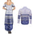 Personalised HRPP Samoa Siapo Couples Matching Summer Maxi Dress and Long Sleeve Button Shirt Teuila Flowers Samoan Pattern - Polynesian Pride