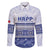 Personalised HRPP Samoa Siapo Family Matching Long Sleeve Bodycon Dress and Hawaiian Shirt Teuila Flowers Samoan Pattern - Polynesian Pride
