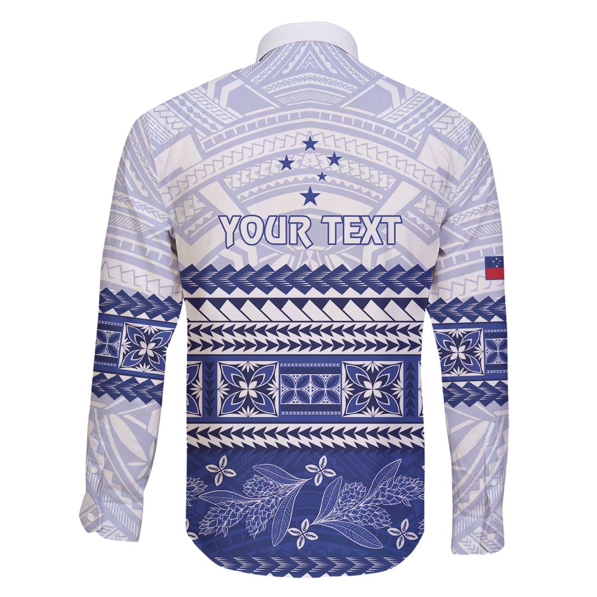 Personalised HRPP Samoa Siapo Family Matching Off The Shoulder Long Sleeve Dress and Hawaiian Shirt Teuila Flowers Samoan Pattern - Polynesian Pride