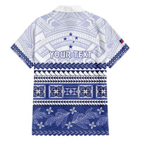 Personalised HRPP Samoa Siapo Family Matching Off Shoulder Short Dress and Hawaiian Shirt Teuila Flowers Samoan Pattern - Polynesian Pride