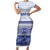 Personalised HRPP Samoa Siapo Family Matching Short Sleeve Bodycon Dress and Hawaiian Shirt Teuila Flowers Samoan Pattern - Polynesian Pride