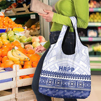 HRPP Samoa Siapo Grocery Bag Teuila Flowers Samoan Pattern - Polynesian Pride