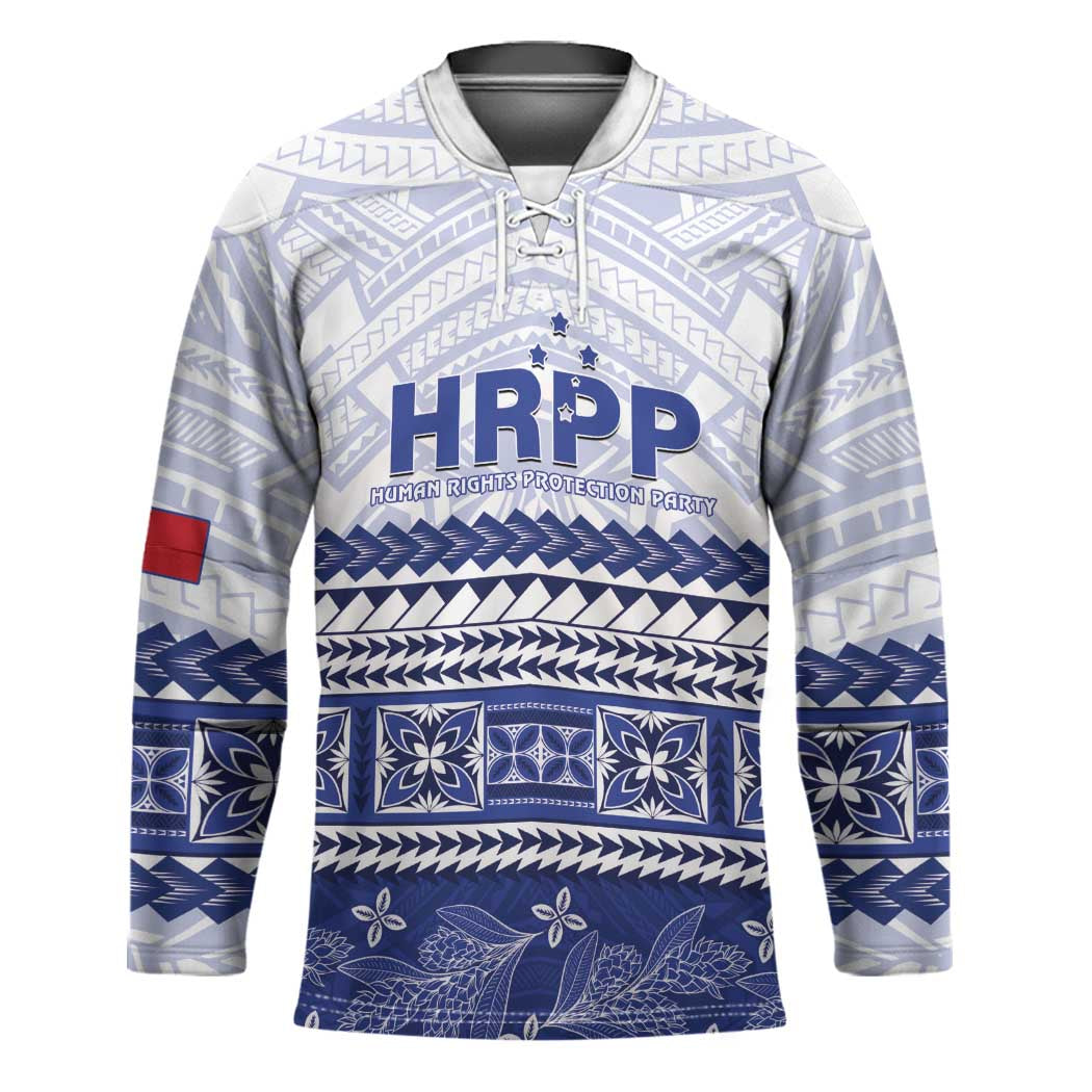 Personalised HRPP Samoa Siapo Hockey Jersey Teuila Flowers Samoan Pattern - Polynesian Pride