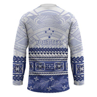 Personalised HRPP Samoa Siapo Hockey Jersey Teuila Flowers Samoan Pattern - Polynesian Pride