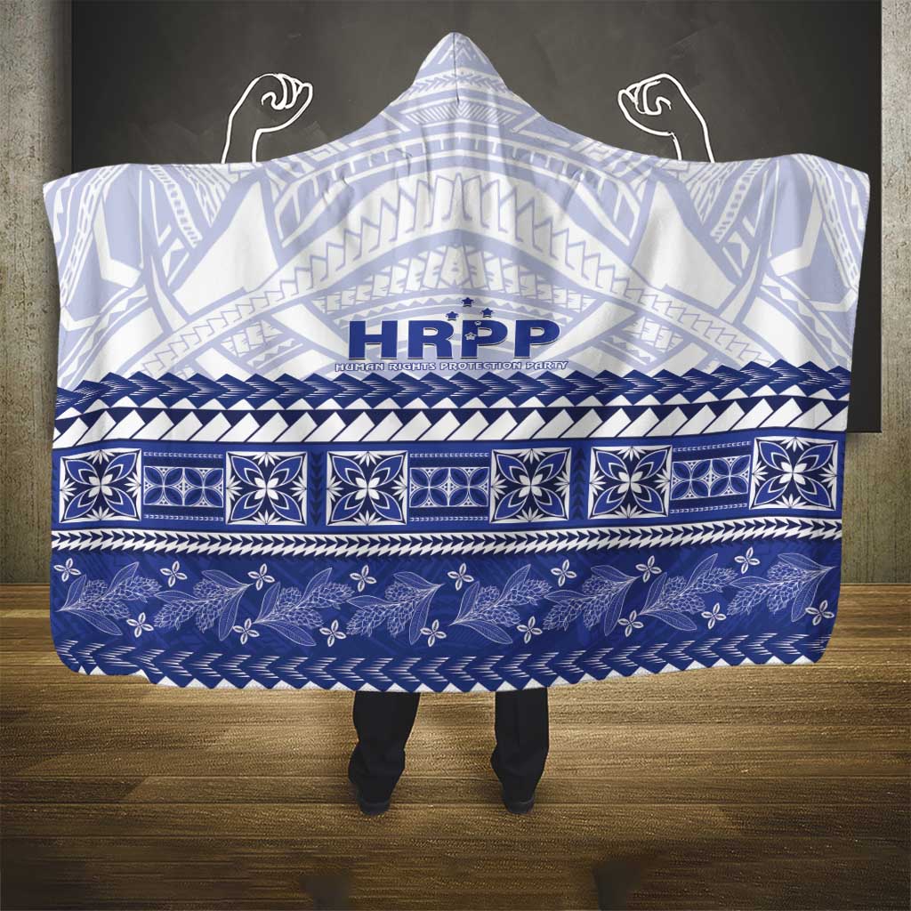 HRPP Samoa Siapo Hooded Blanket Teuila Flowers Samoan Pattern - Polynesian Pride