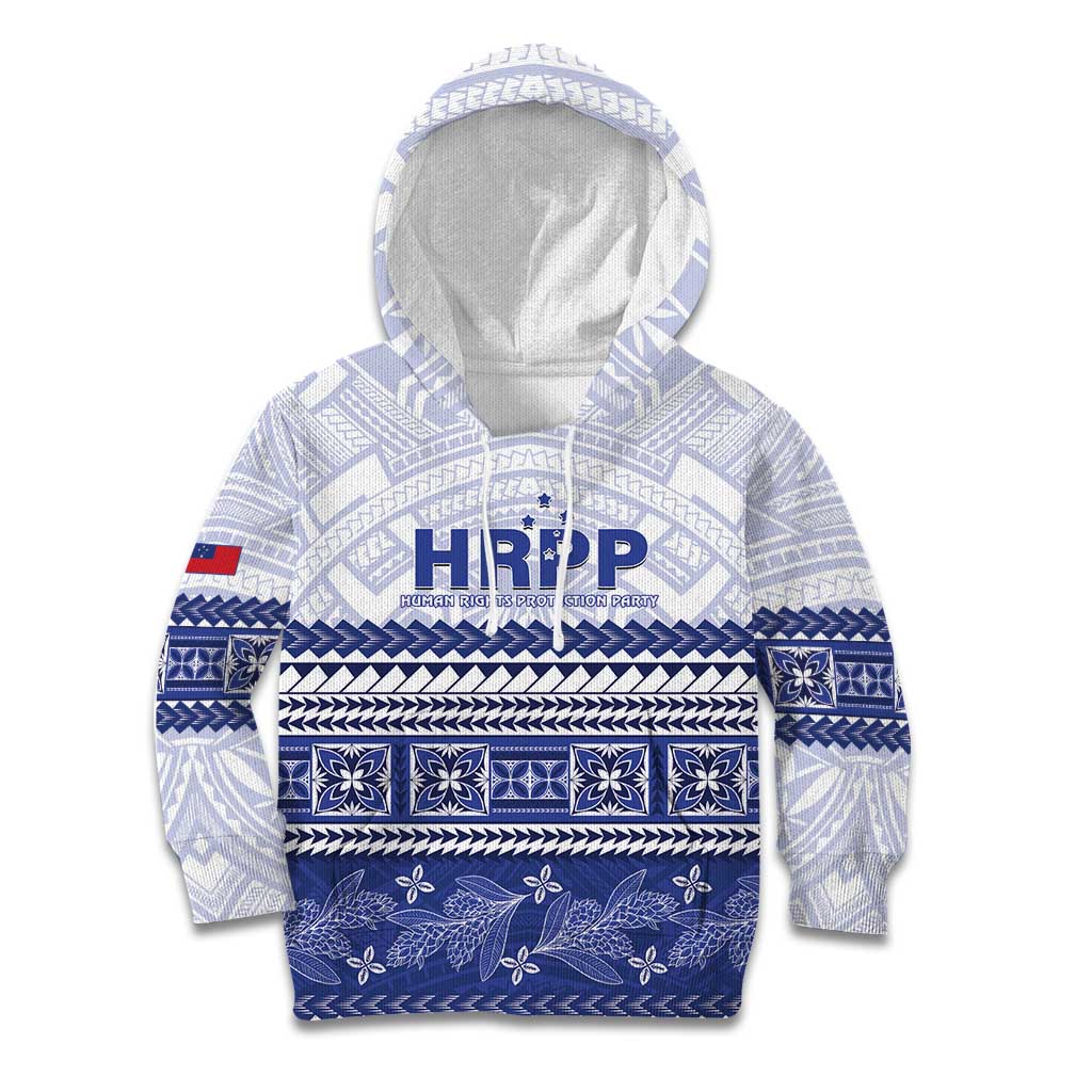 Personalised HRPP Samoa Siapo Kid Hoodie Teuila Flowers Samoan Pattern - Polynesian Pride