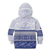 Personalised HRPP Samoa Siapo Kid Hoodie Teuila Flowers Samoan Pattern - Polynesian Pride