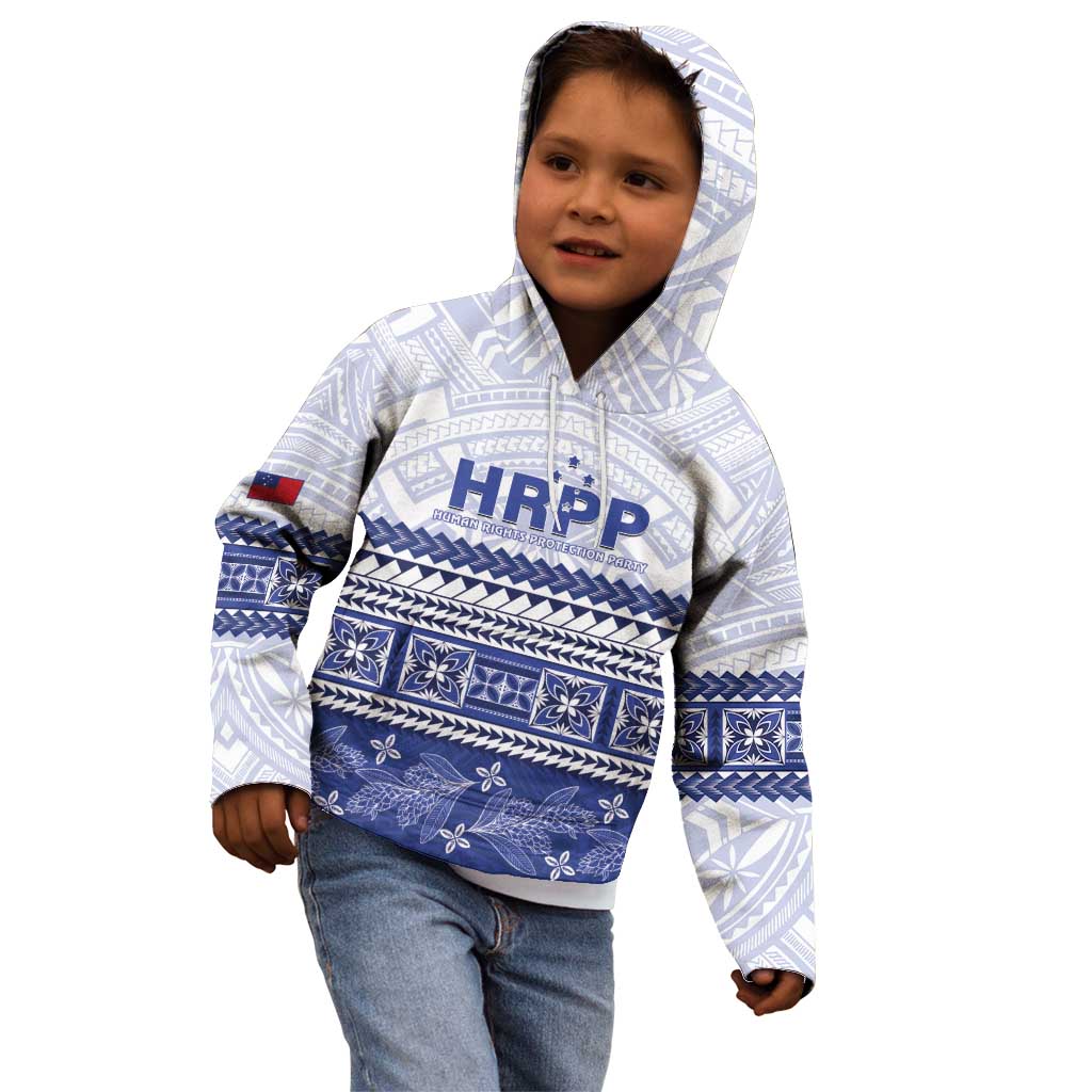 Personalised HRPP Samoa Siapo Kid Hoodie Teuila Flowers Samoan Pattern - Polynesian Pride