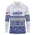 Personalised HRPP Samoa Siapo Long Sleeve Polo Shirt Teuila Flowers Samoan Pattern - Polynesian Pride