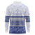 Personalised HRPP Samoa Siapo Long Sleeve Polo Shirt Teuila Flowers Samoan Pattern - Polynesian Pride