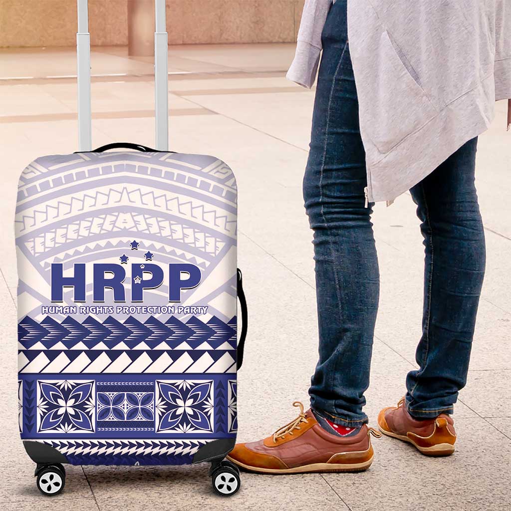 HRPP Samoa Siapo Luggage Cover Teuila Flowers Samoan Pattern LT14 White - Polynesian Pride