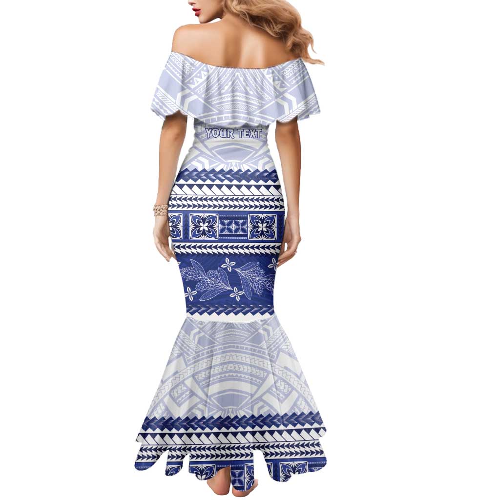 Personalised HRPP Samoa Siapo Mermaid Dress Teuila Flowers Samoan Pattern - Polynesian Pride